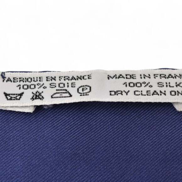 HERMES Blue Silk Scarf - Picture 8 of 9